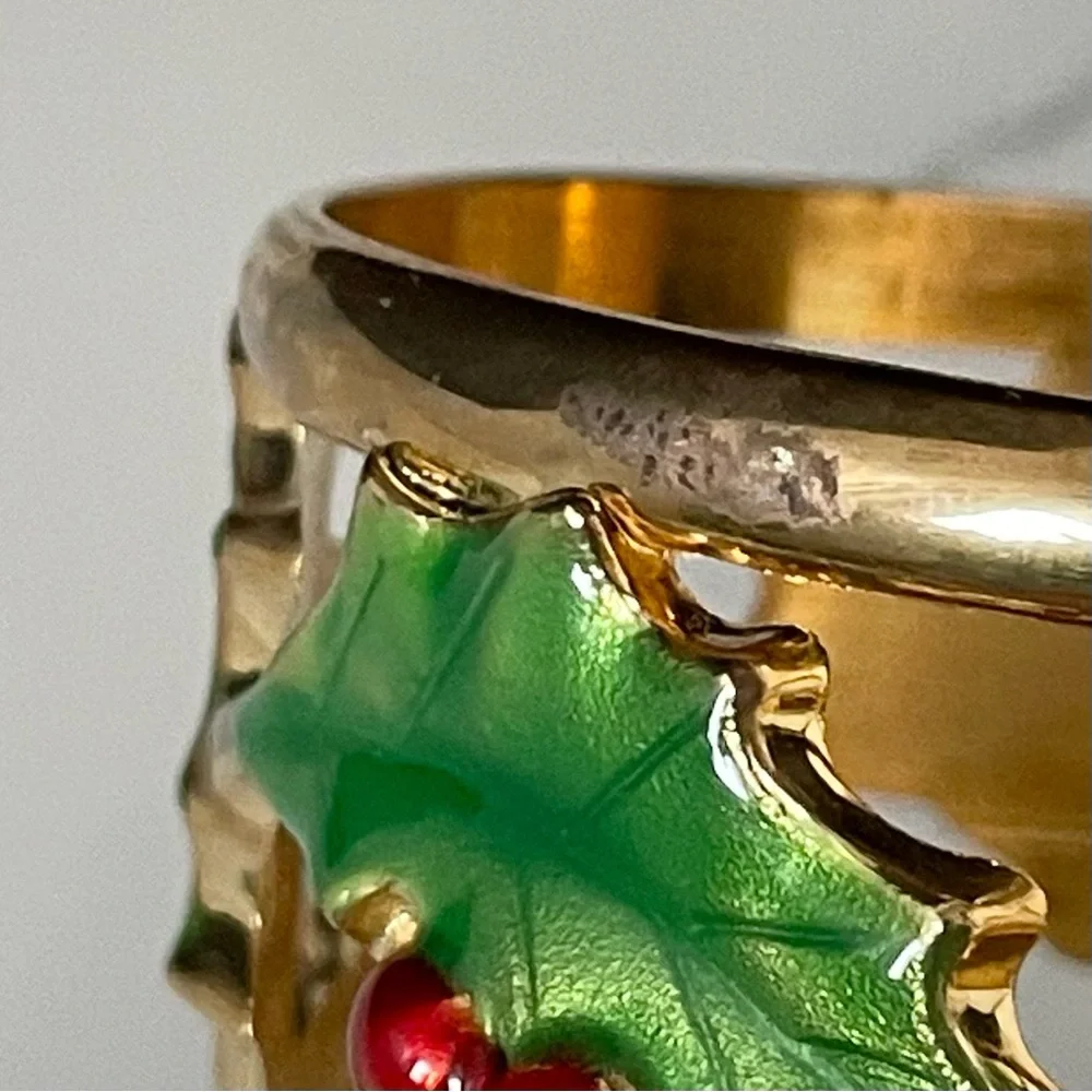 Gold Holly Candle Holder by Lenox